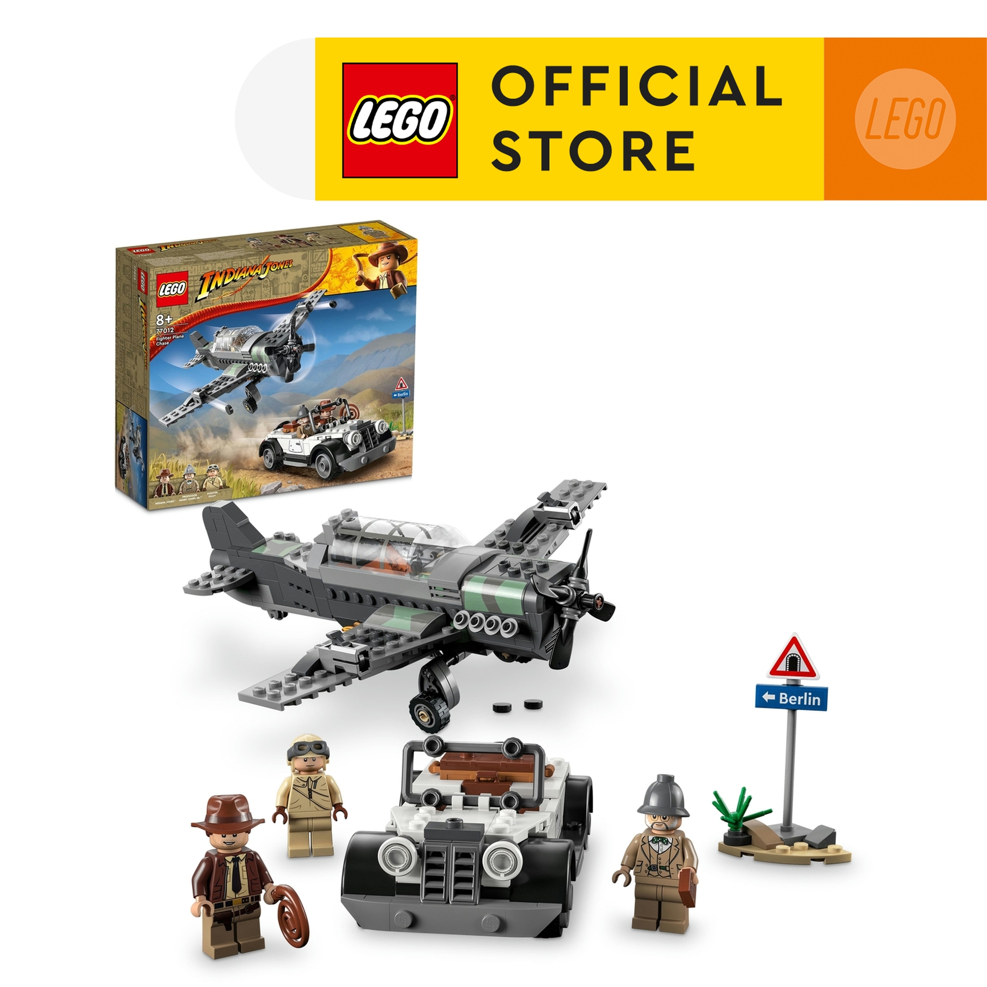 LEGO Indiana Jones 77012 Cuộc Rượt Đuổi Phi Cơ Chiến Đấu (387 chi tiết)