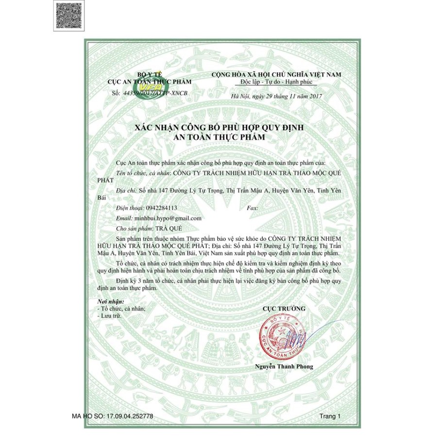 Trà quế Quế Phát