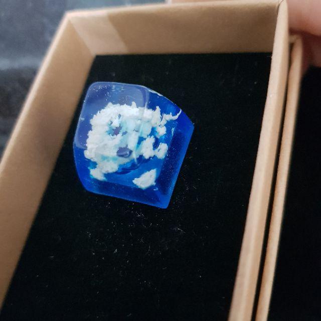 Keycap SA R1 Resin Sky Keycap/Nút bàn phím hình bầu trời mây màu xanh