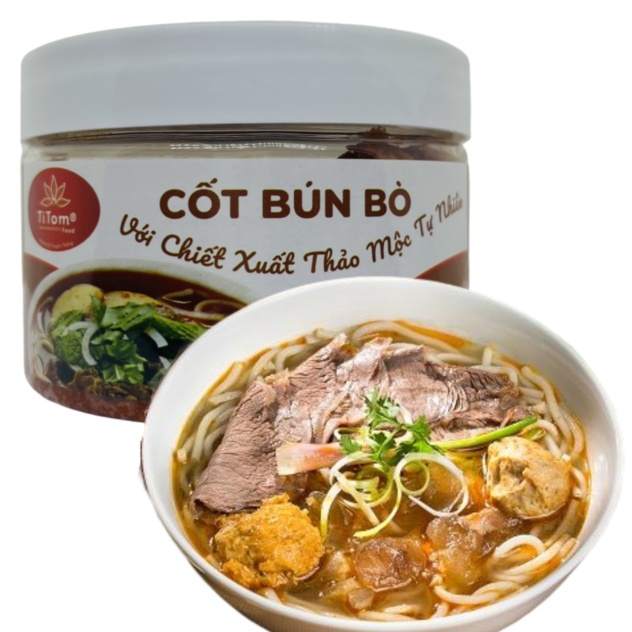 Gia vị nấu bún bò - Gia vị bún bò - Gia vị bún bò nêm sẵn - Cốt bún bò TITOM 250g