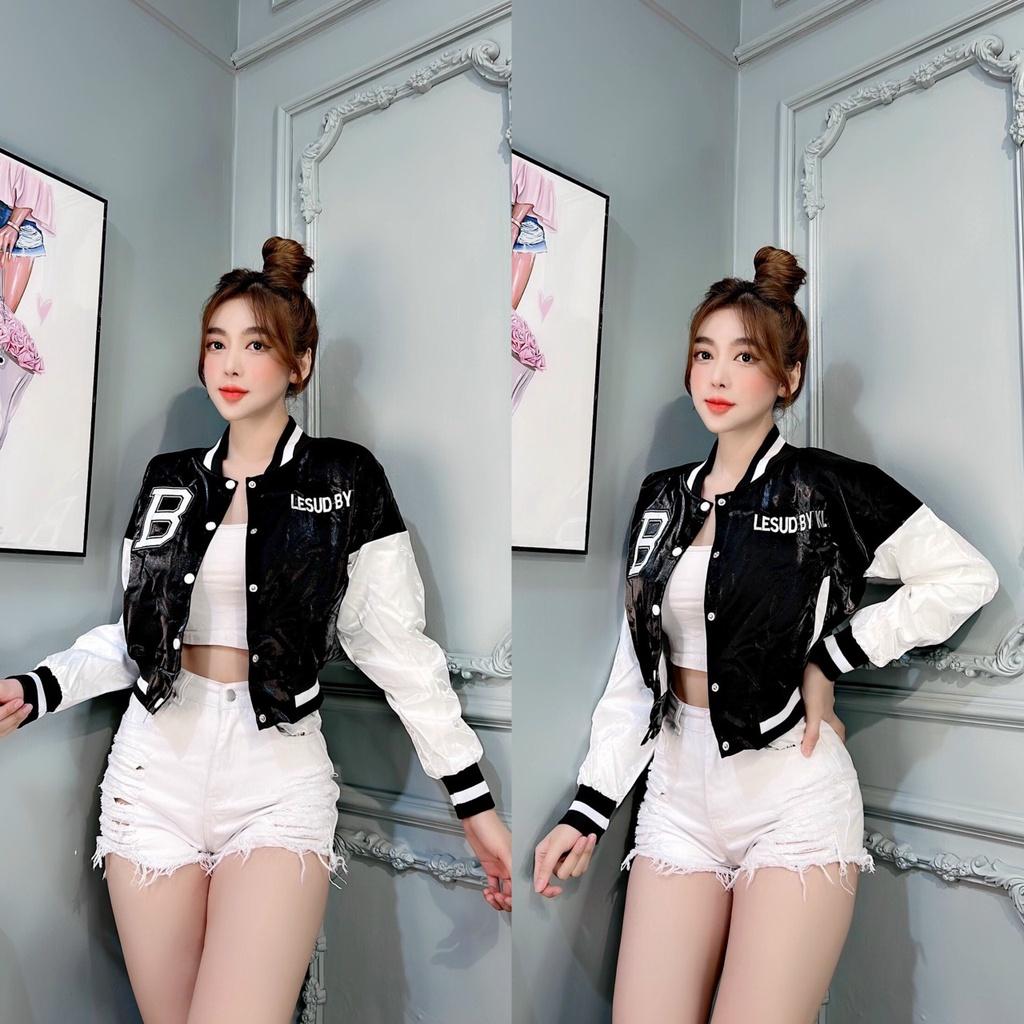 Mua Áo Khoác Kiểu Nữ Form Ngắn Cá Tính. Áo Khoác Bomber Nữ Ko Nón Vải Đẹp  Có 1 Túi Trong [Pb21] | Tiki