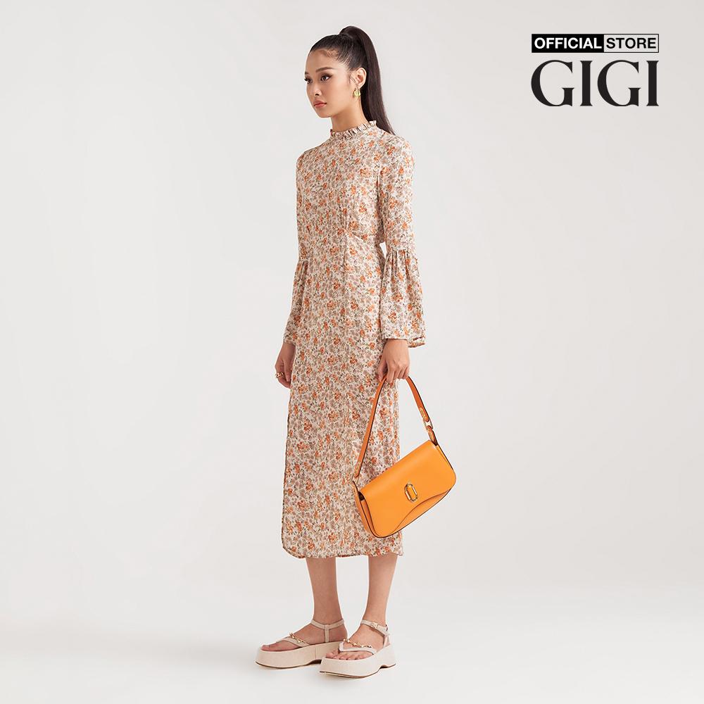 GIGI - Đầm midi tay dài xẻ tà thời trang G2102D211130-04