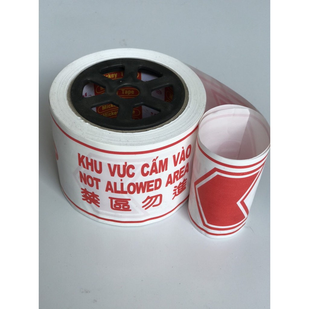 Dây cảnh báo công trình vàng - đen.