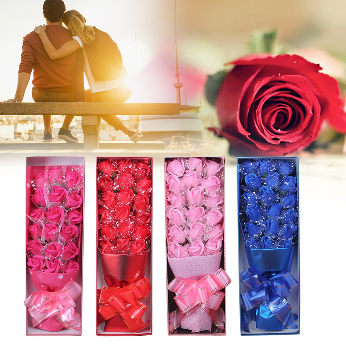 Hoa hồng sáp thơm 18 bông - Qùa tặng ý nghĩa ngày 20/10