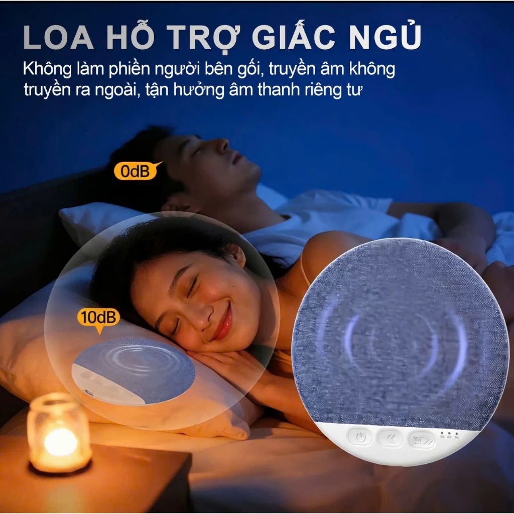 Loa bluetooth đặt ngủ dưới gối X3 Pro Bluetooth 5.4, có tiếng ồn trắng hỗ trợ giấc ngủ, Hẹn giờ + tặng bịt mắt - Hàng nhập khẩu