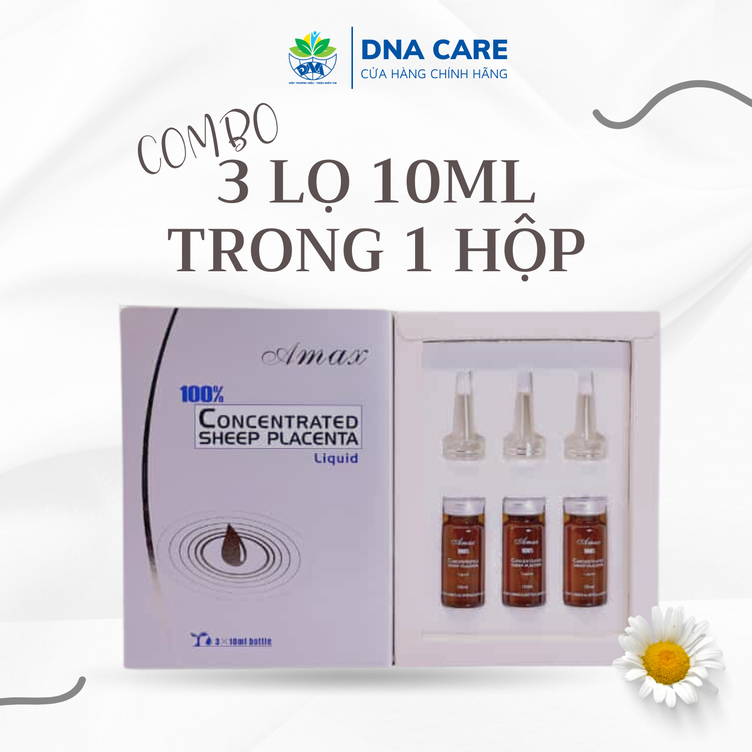 Tinh chất dưỡng da mặt từ tế bào gốc Amax combo 3 lọ 10ml 1 hộp