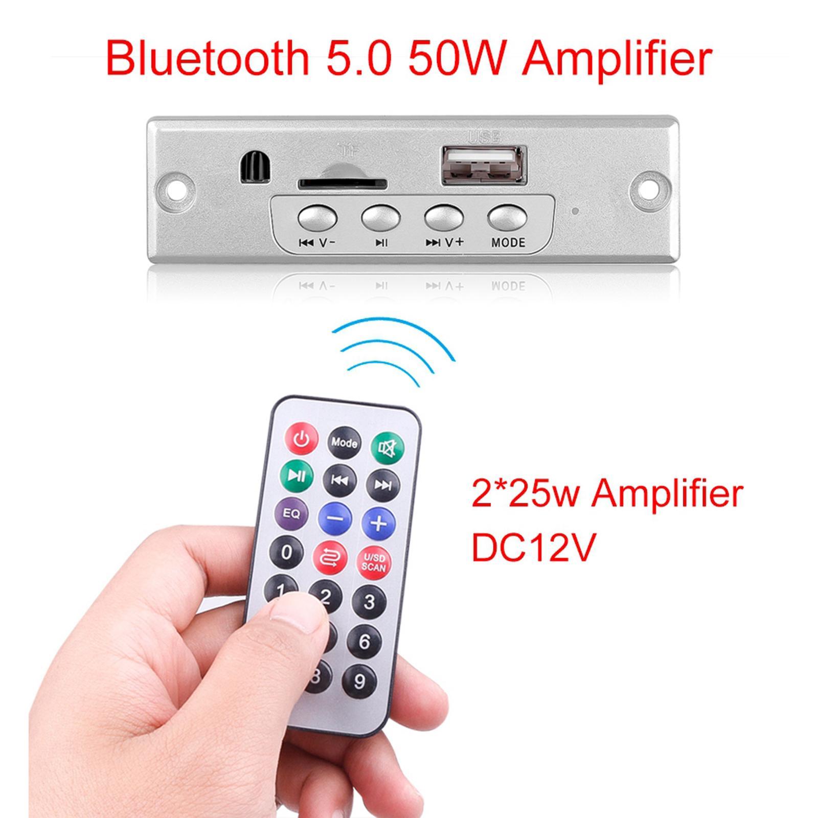12V Blue Tooth Car Radio MP3 Player Decoder Board Support TF Card USB AUX