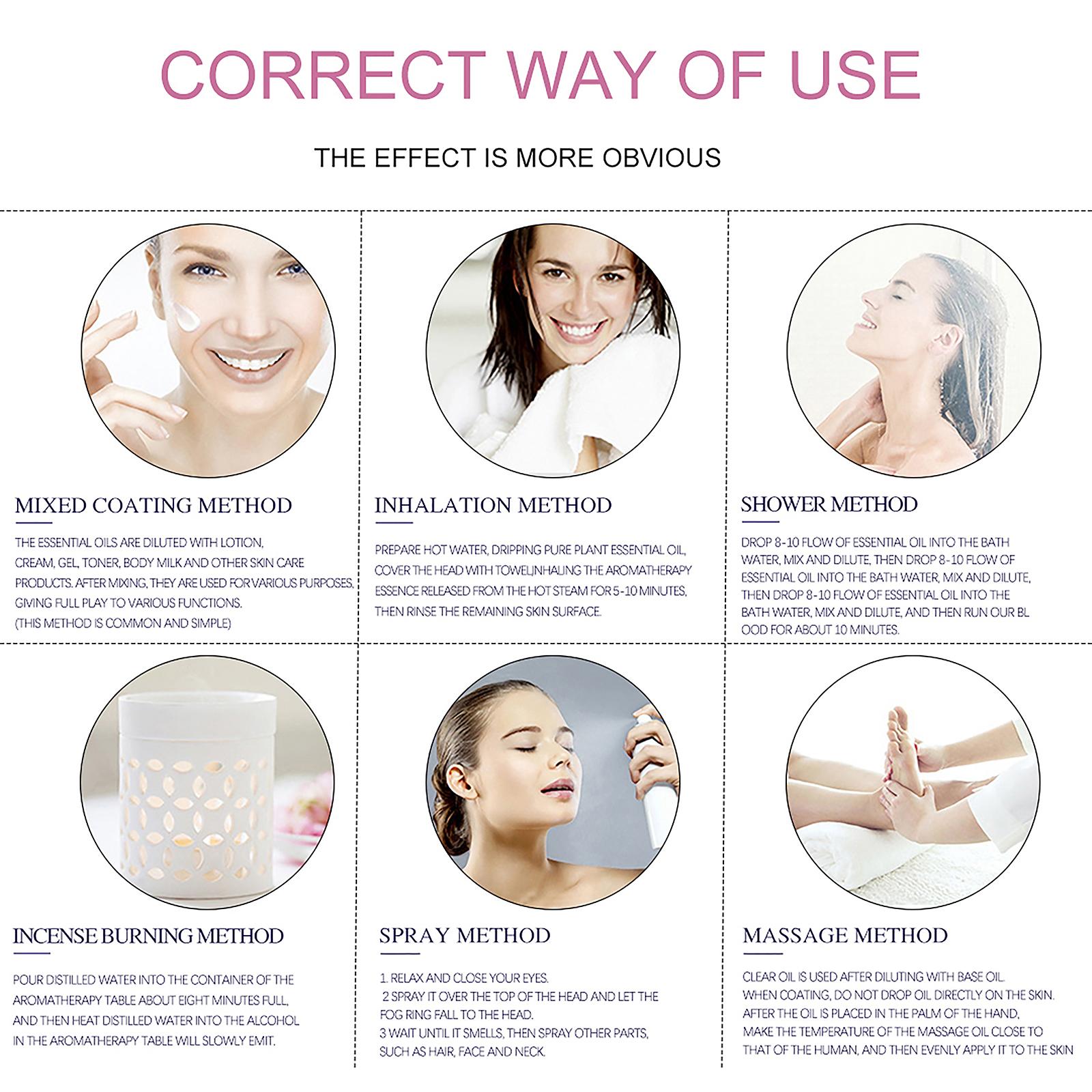 8 chai tinh dầu nguyên chất & tự nhiên 10ml, dành cho máy xông tinh dầu