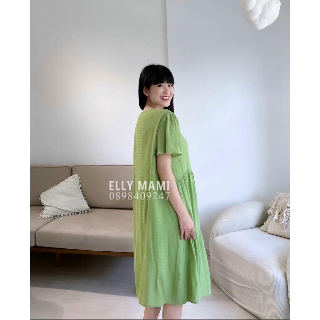 váy bầu cao cấp chất đũi Hàn mát mềm mịnđầm bầu mùa hè siêu mátváy cho bà bầu free size 43-67kg