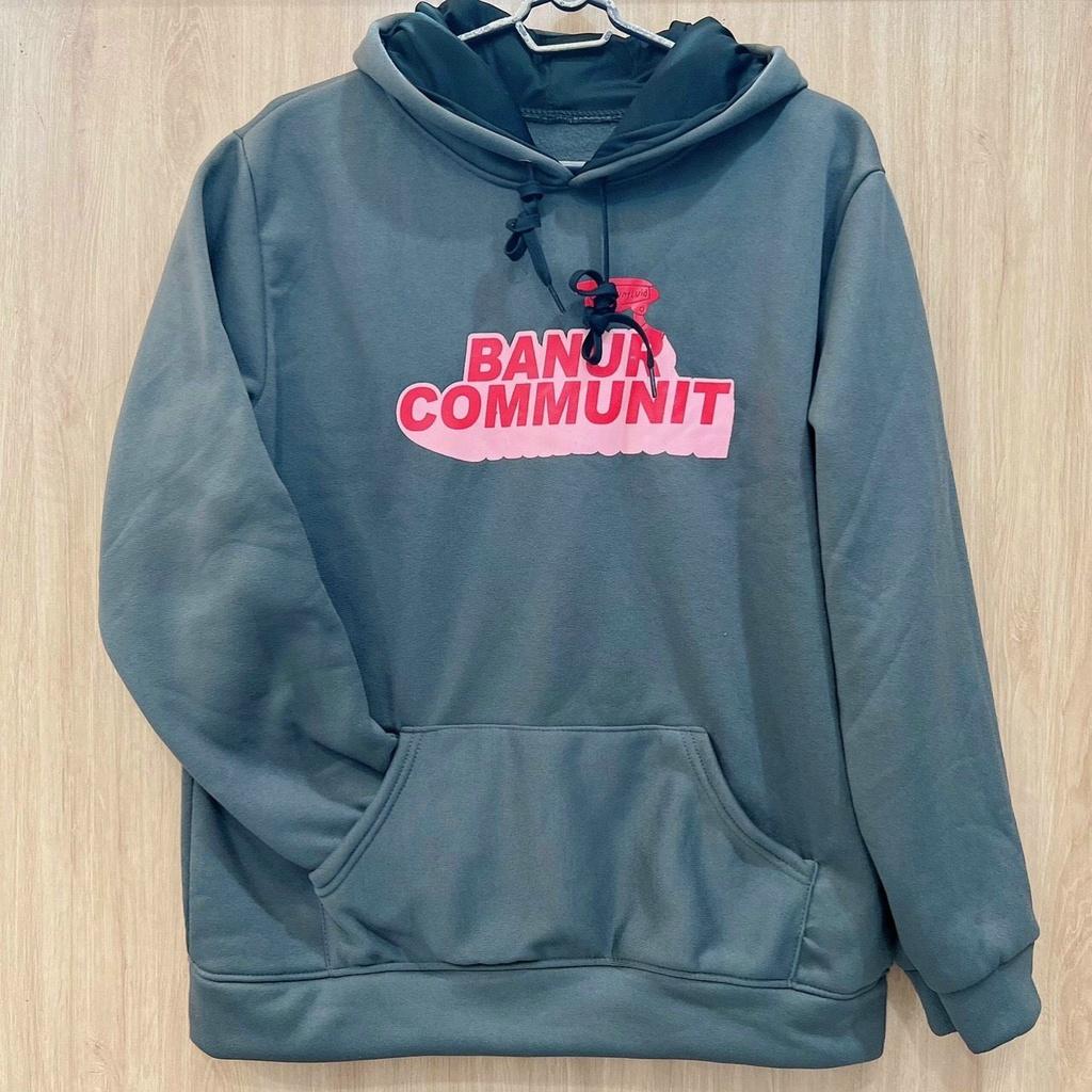 Áo Hoodie Nỉ Bông BANUR Nón 2 Lớp Form Rộng Nam Nữ Unisex Phong Cách Ulzzang