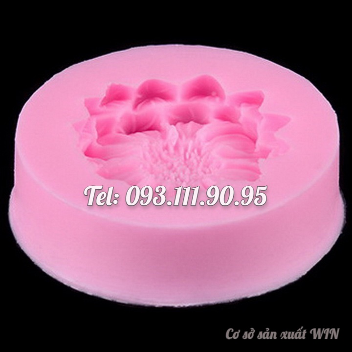 Khuôn silicon làm rau câu hoa cúc đơn 2 tầng - Mã số 1214