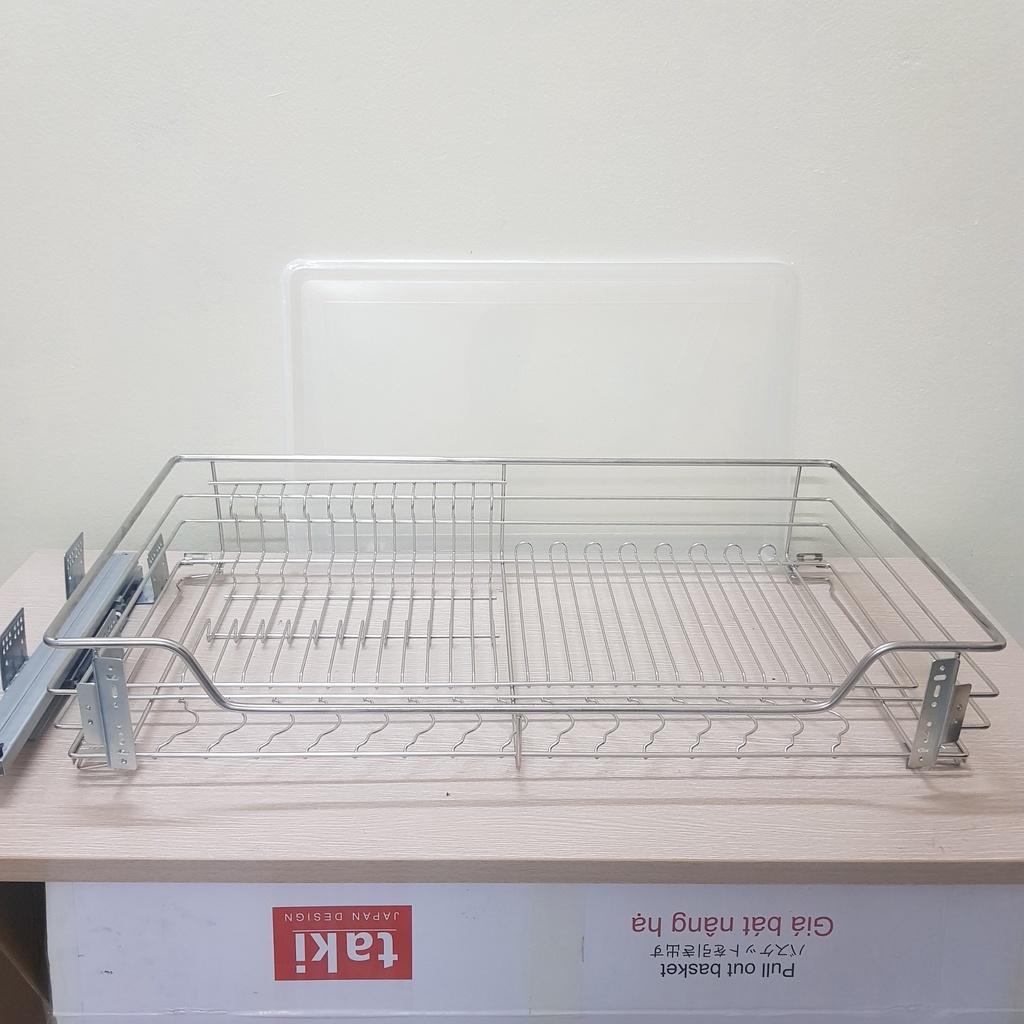 Giá Úp Bát Đĩa Tủ Bếp Dưới INOX304 Nan Tròn Hàng Chính Hãng