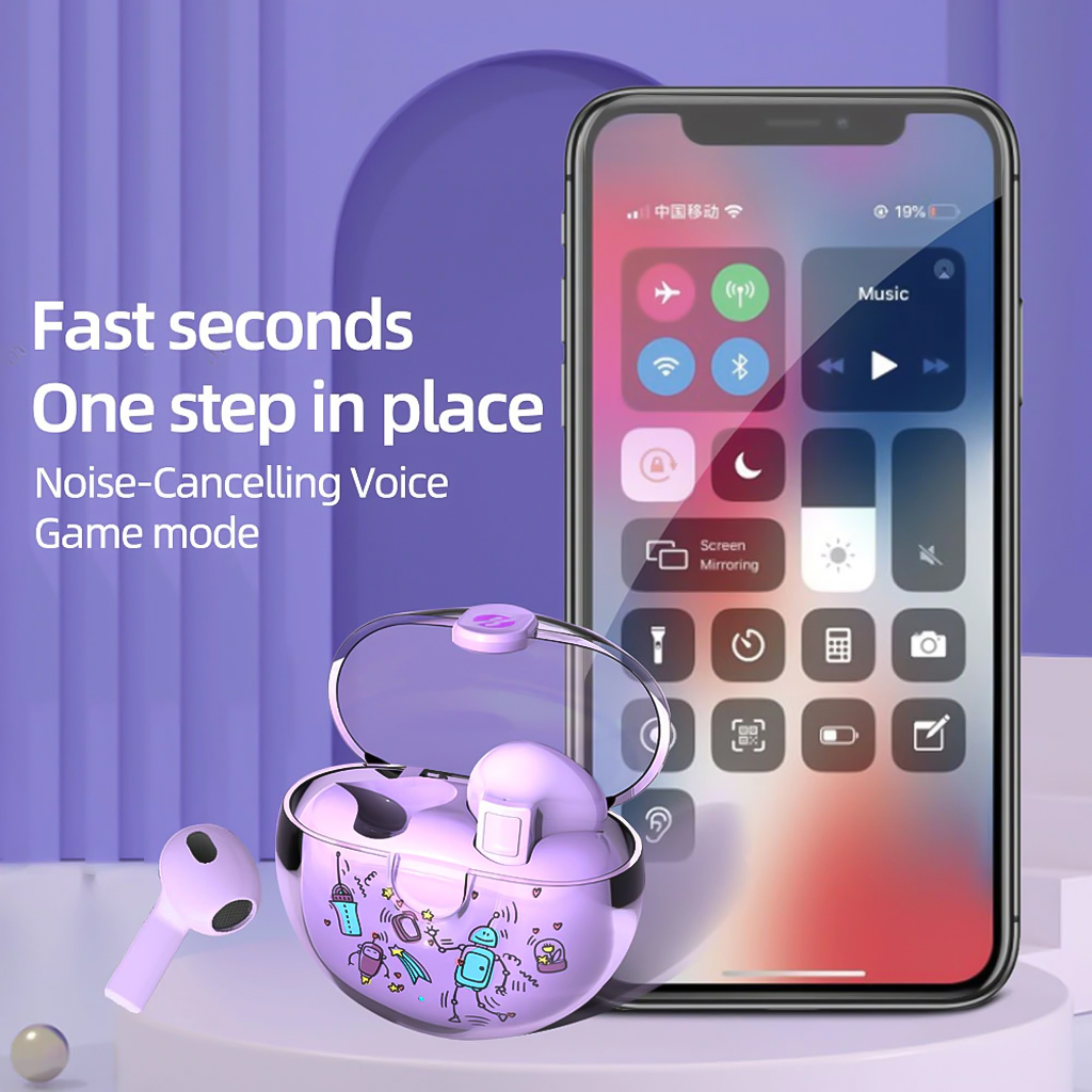 Tai Nghe Bluetooth Vinetteam TWS xMowi T2 Tai Nghe Không Dây Chơi Game Có Mic Dành Cho Android IOS Và Hệ Thống Windows Kiểu Dáng Cực Ngầu- Hàng Chính Hãng