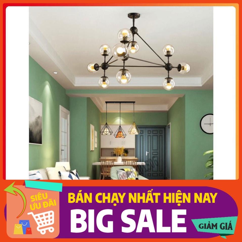 *Bảo hành 12 tháng*Đèn Chùm Phân Tử Ondric 10 bóng - Decor lighting, chùm ý 10 bóng dạng phân tử trang trí phòng khách