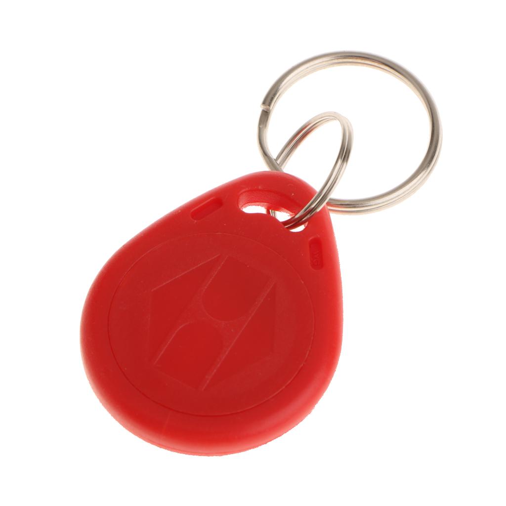 2x10Pcs 125KHZ RFID Proximity ID Card Token Tags Key Fobs Access System Red
