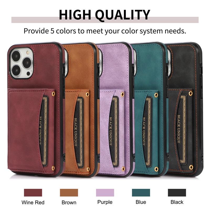 Ốp Lưng Điện Thoại Dạng Ví Da Lật Dành Cho For iPhone 13 14 Pro Max Plus