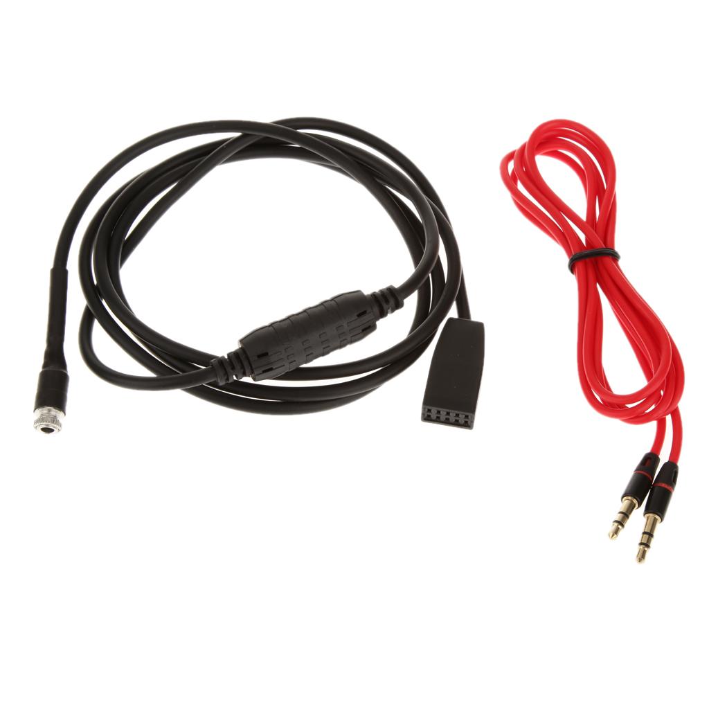 3.5mm Aux Input Adapter Radio Music Cable Female Dash Socket For BMW E46 E53