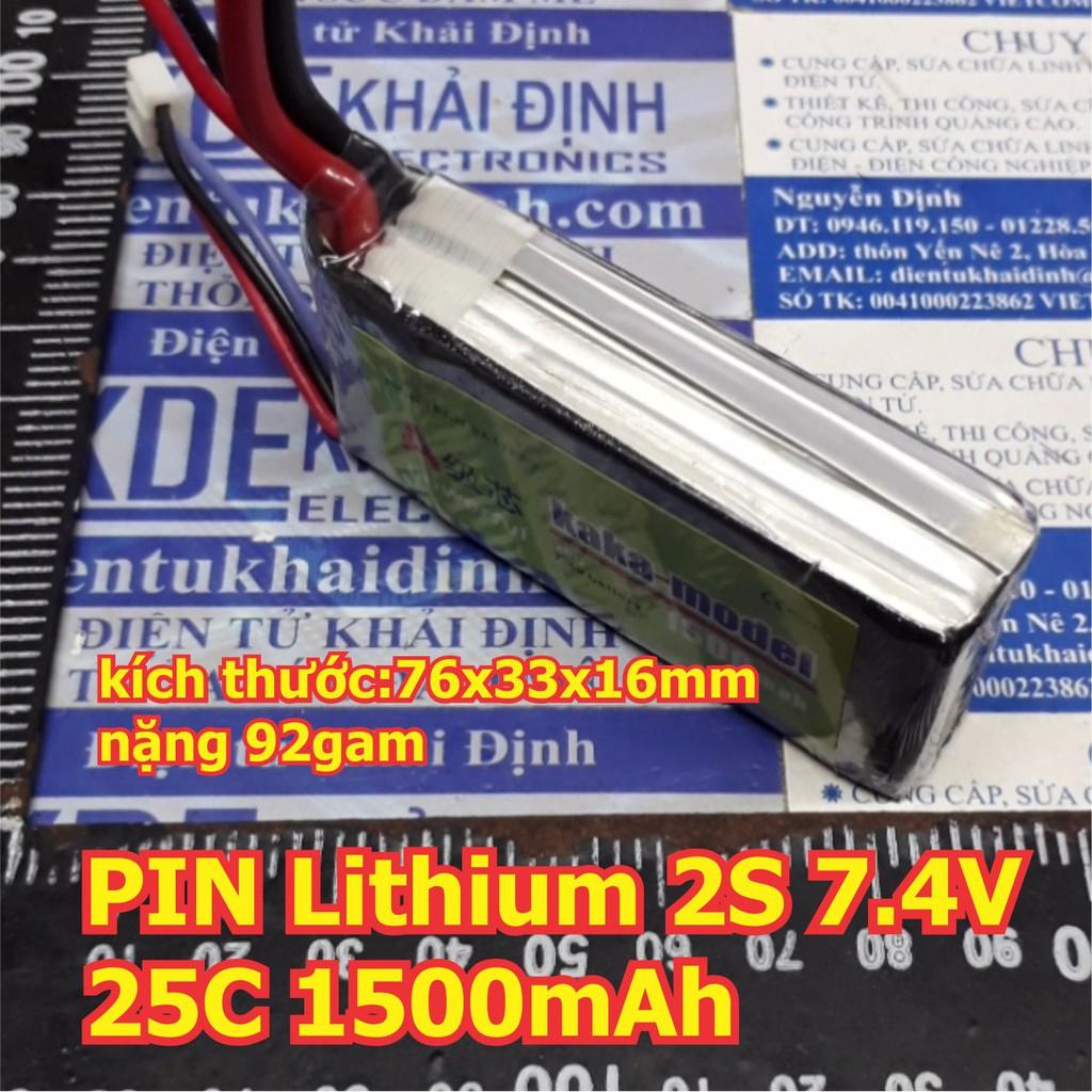 PIN lithium PIN RC 2S 7.4V 25C 1500mAh kde5481