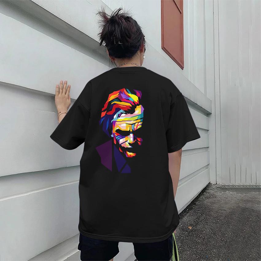 Áo Thun Unisex Nam Nữ-Áo Phông Form Rộng Cổ Tròn, Mặc Lớp, Nhóm, Cặp In Hình độc đáo