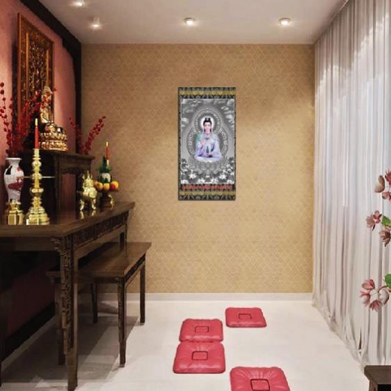 Tranh phật adida, phật quan âm nẹp gỗ nhiều mẫu