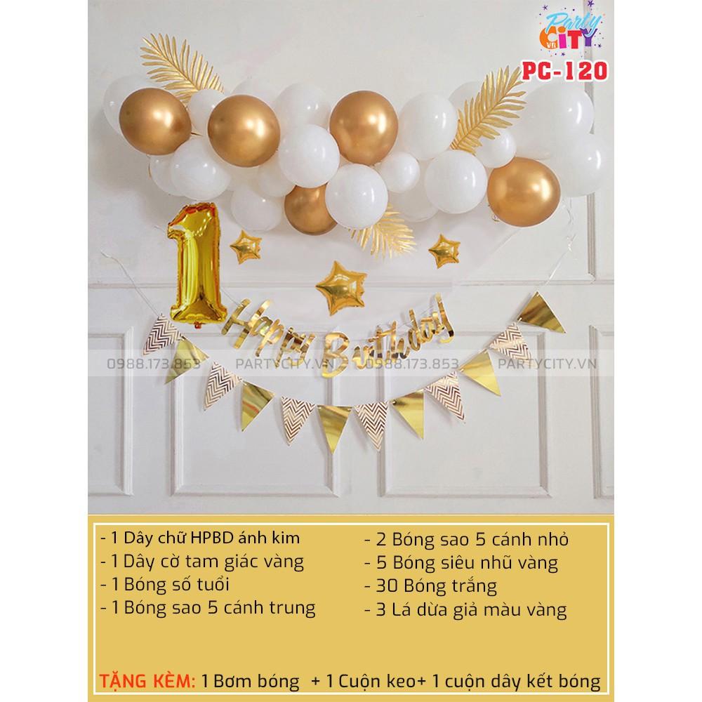 Combo set bóng bay trang trí sinh nhật, trang trí thôi nôi, đầy tháng bé trai bé gái - TRANG TRÍ SINH NHẬT PARTY CITY 11
