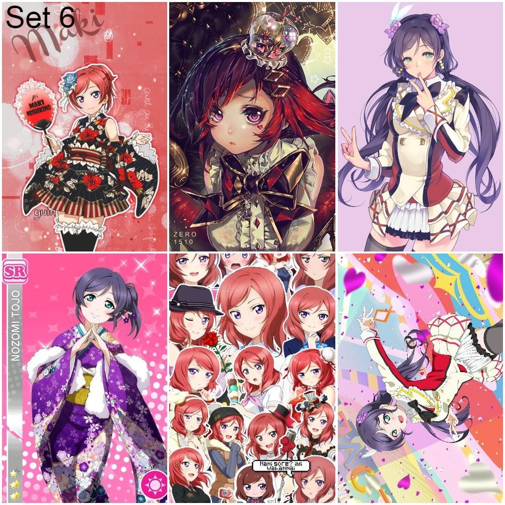 Bộ 6 Áp phích - Poster Anime Love Live! School Idol Project - A3,A4,A5