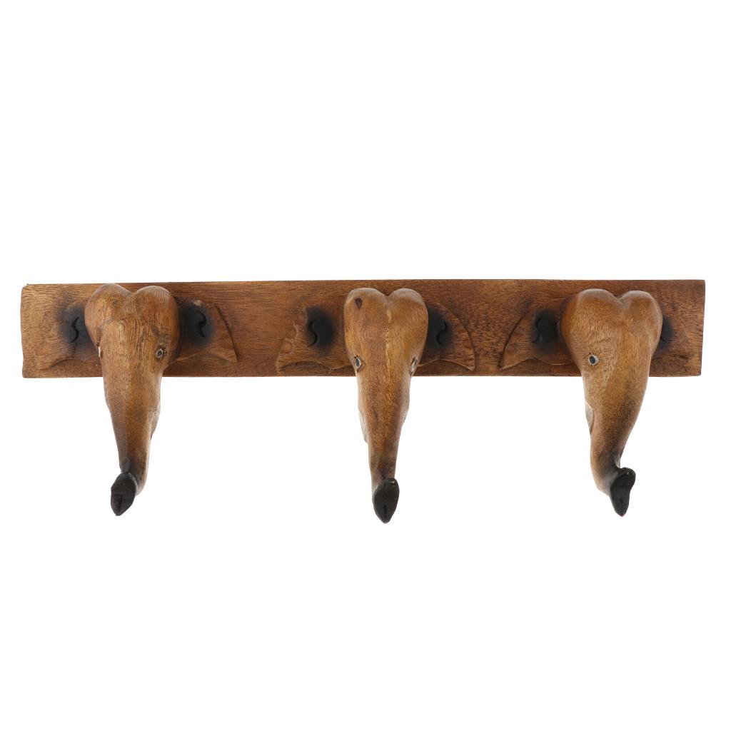 Elephant Head Decorative Coat Hook, Wall Mounted Animal Head Shape Key Rings/Hat/Coat/Pendant Hanger