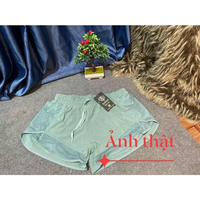 Quần đùi thể thao nữ phối lưới Bigsize 55_85 ký