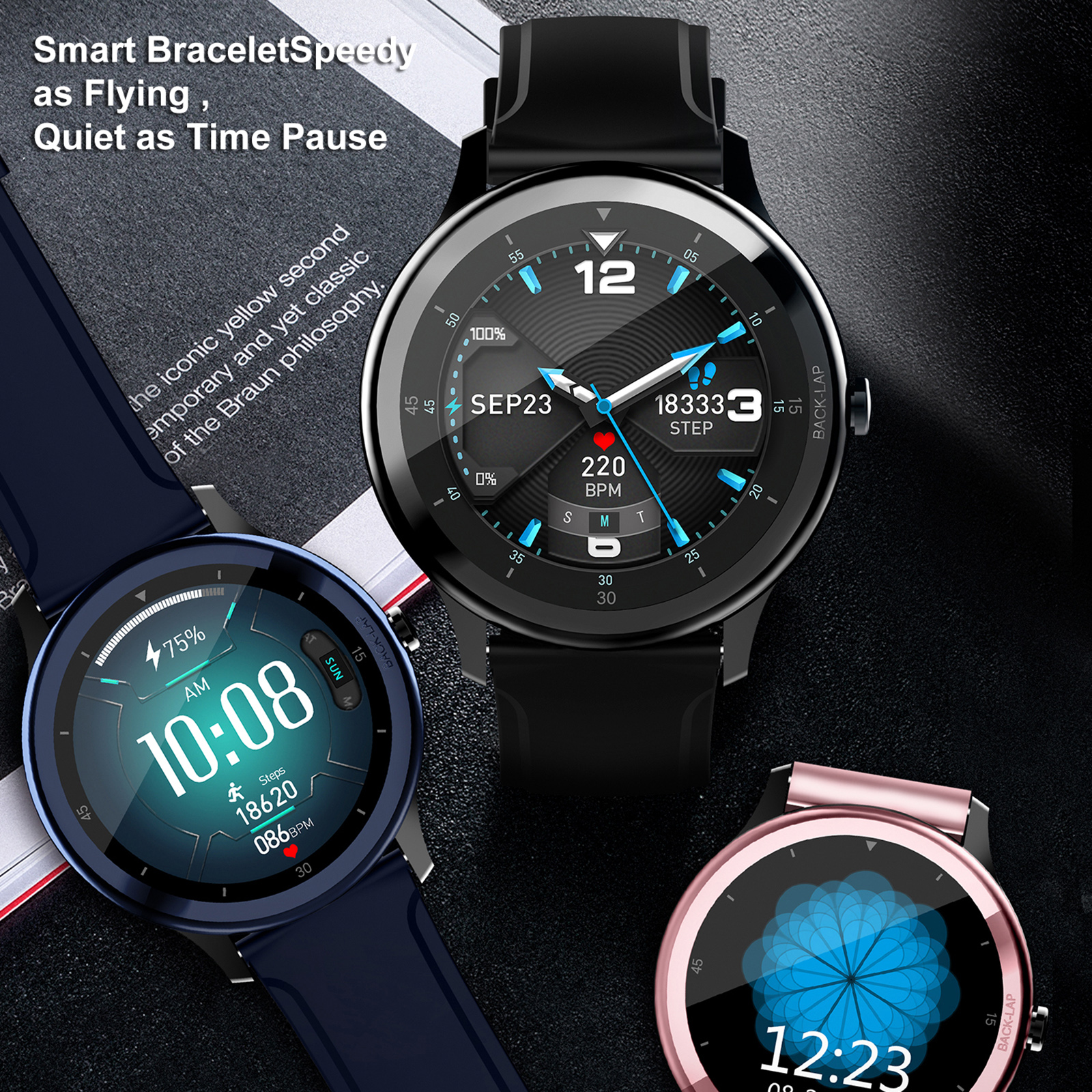 Đồng hồ thông minh G28 Bluetooth 5.0 theo dõi nhịp tim chống thấm nước