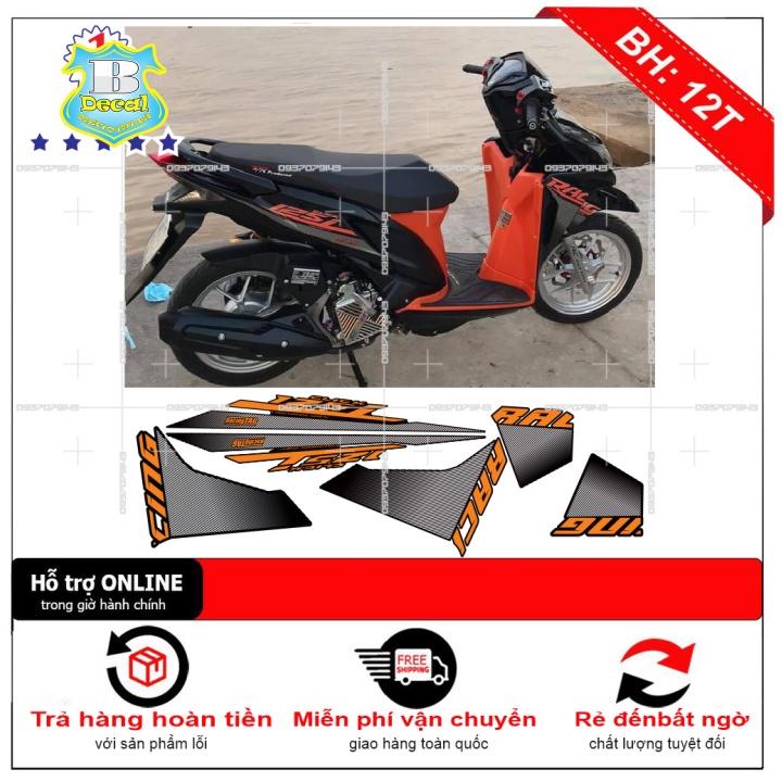 Tem rời dành cho Click 125i cam đen