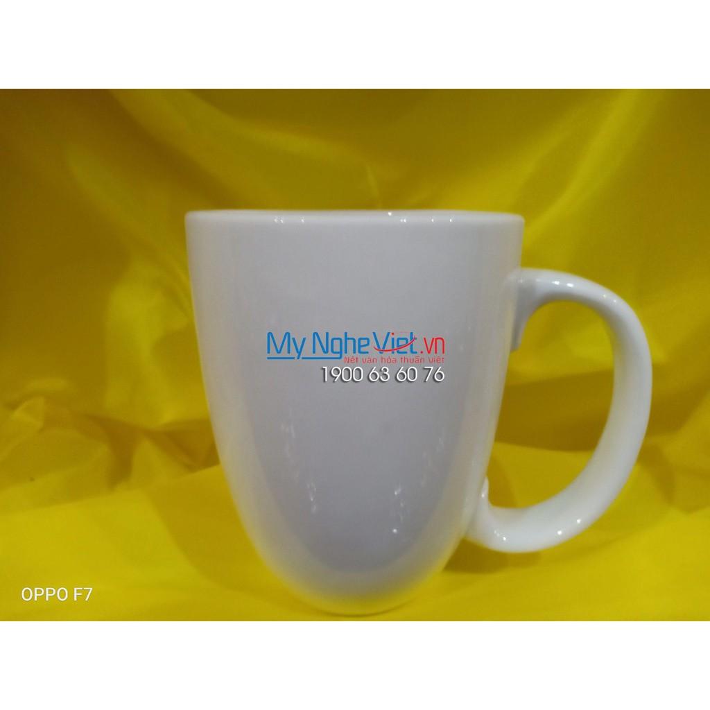 Ly sứ Bát Tràng Latte Màu Trắng MNV-LS008