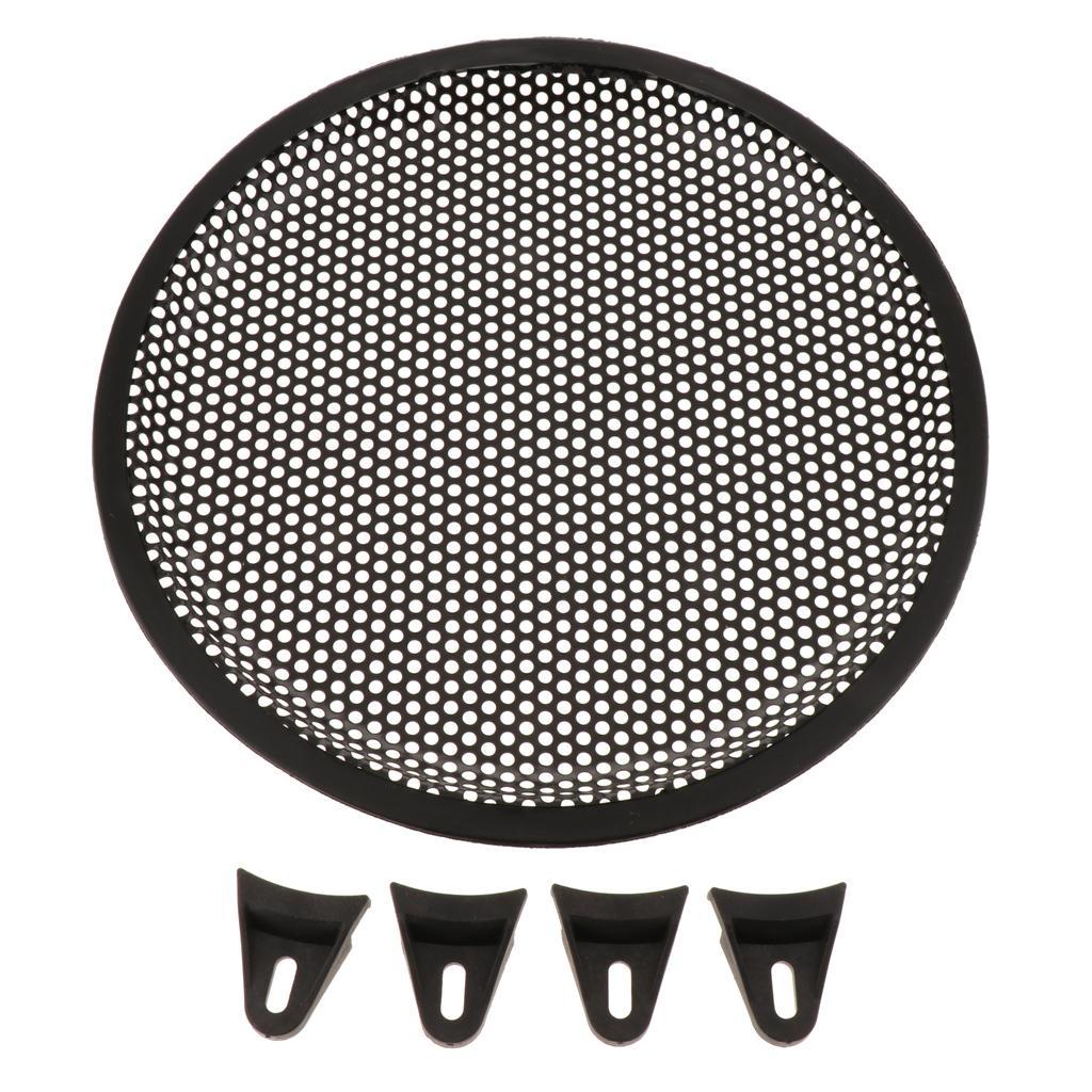 2Piece Speaker Grills Cover Case with Screws Audio Accessoric Black 10inch