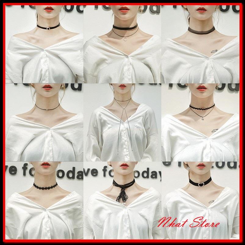 Vòng Cổ Choker Nhiều Kiểu Dáng HOTTREND Phong Cách Hàn Quốc - Vòng đeo cổ nữ