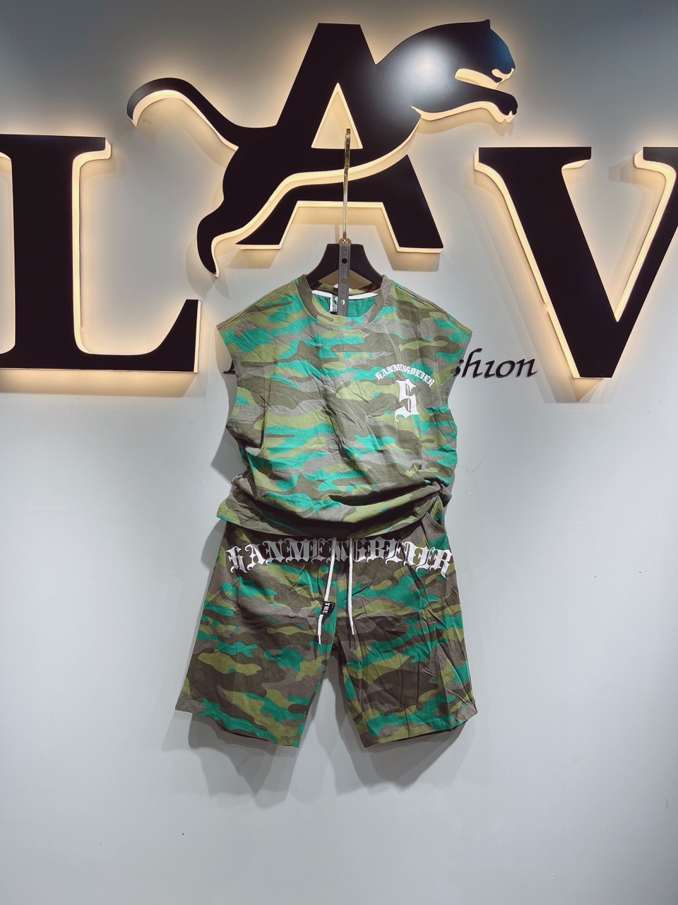 Bộ Thun sát nách - Xanh rêu lính MS201409