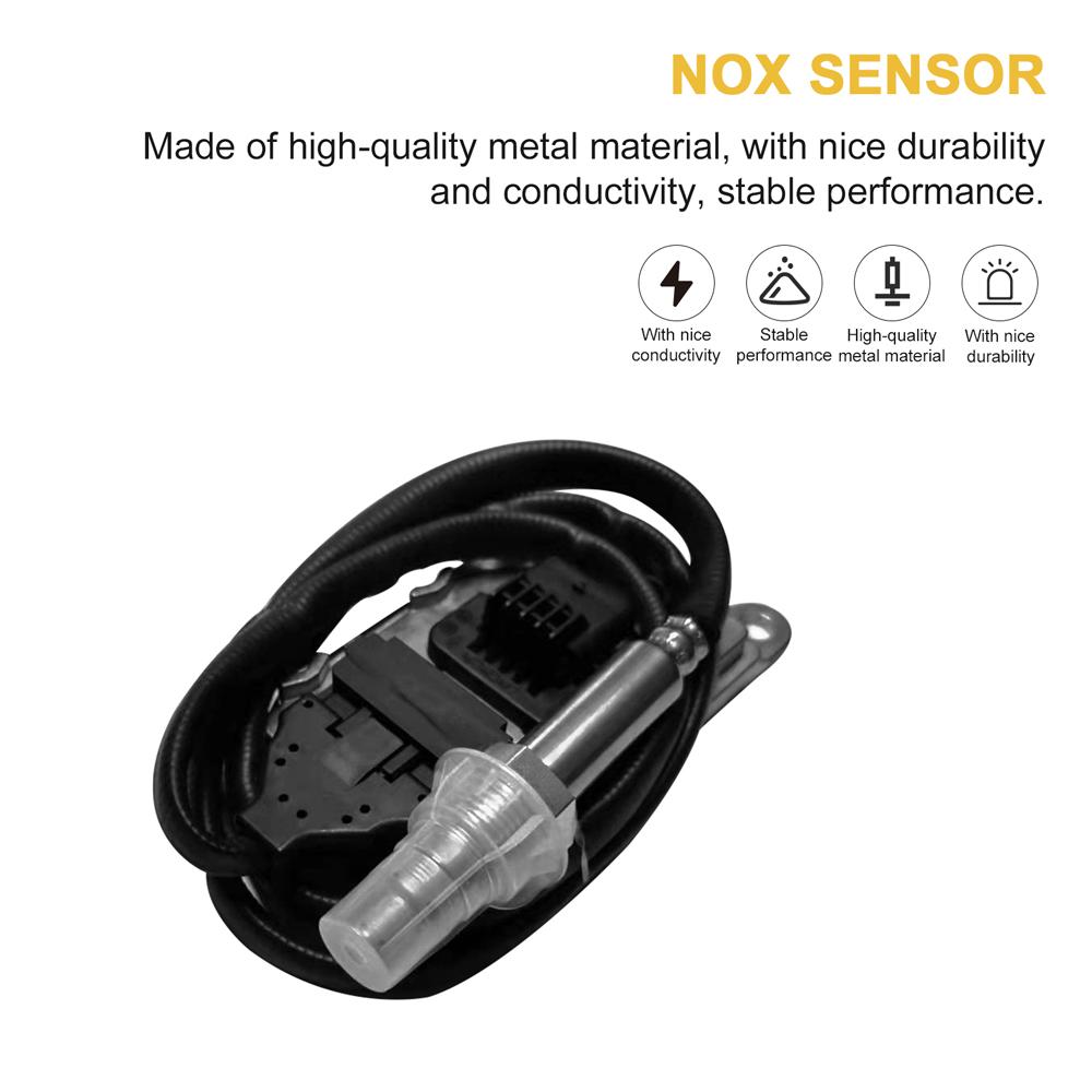 NOx Sensor Engine Nitrogen Oxygen Exhaust Sensor 5-Pin 5WK96756A 24V Compatible with Select Models