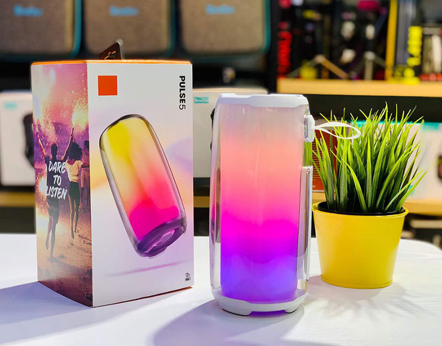 Loa bluetooth, Loa vi tính, Loa không dây DKB PULSE 5, Full Led 360 ĐỘ, Có cổng 3.5 kết nối máy tính, Đèn Led RGB nháy theo nhạc, Phiên bản mới - Hàng Chính Hãng