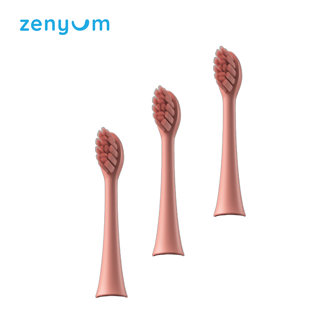 Combo 3 Đầu Bàn Chải Điện Zenyum Sonic Thay Thế TB14A - Màu Hồng San Hô - Công Nghệ Singapore - HOT