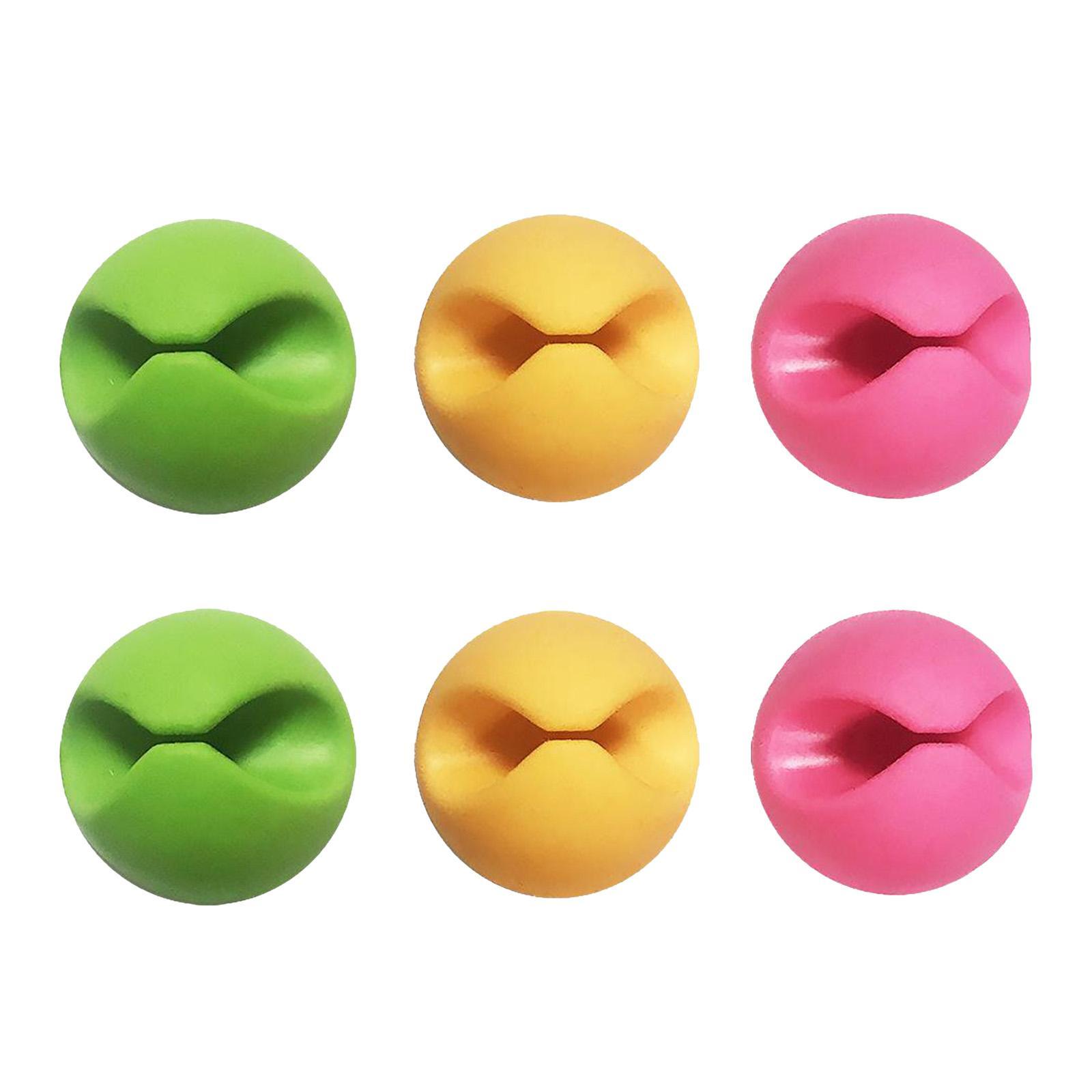 6x Cable Clip Desk Winder Tidy Organiser Phone Wire USB Charger Holder Adhesive