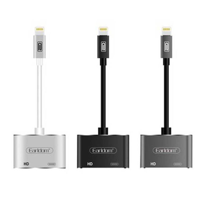 Cáp Chuyển Lightning to HDMI Tivi, Máy Chiếu Earldom ET-W15 - Hàng nhập khẩu