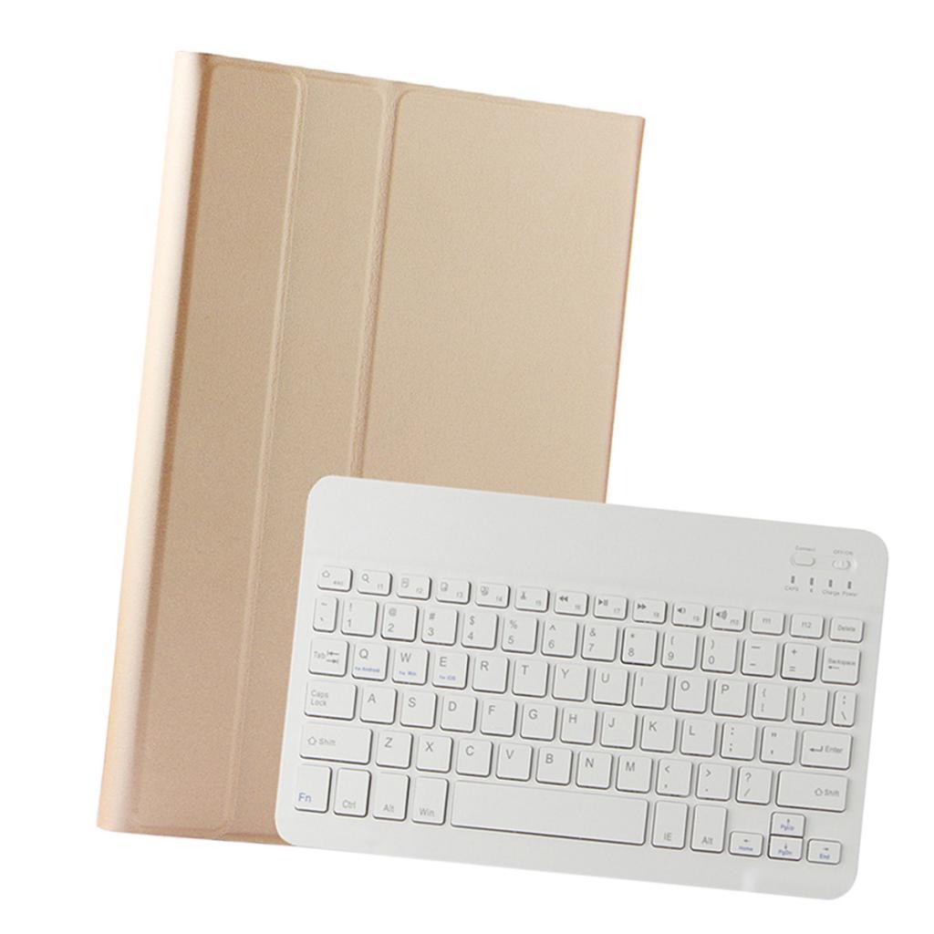 Wireless Keyboard + PU Leather Case for Samsung Galaxy Tab A 10.1" Golden