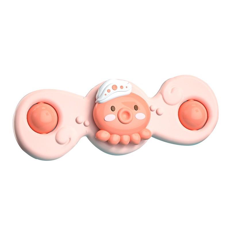 Combo 2 Đồ chơi Spinner Con Quay dán tường hoạt hình Cá Heo giác hút màu sắc vui nhộn phát triển kĩ năng cho bé 1 tuổi - Vacimall