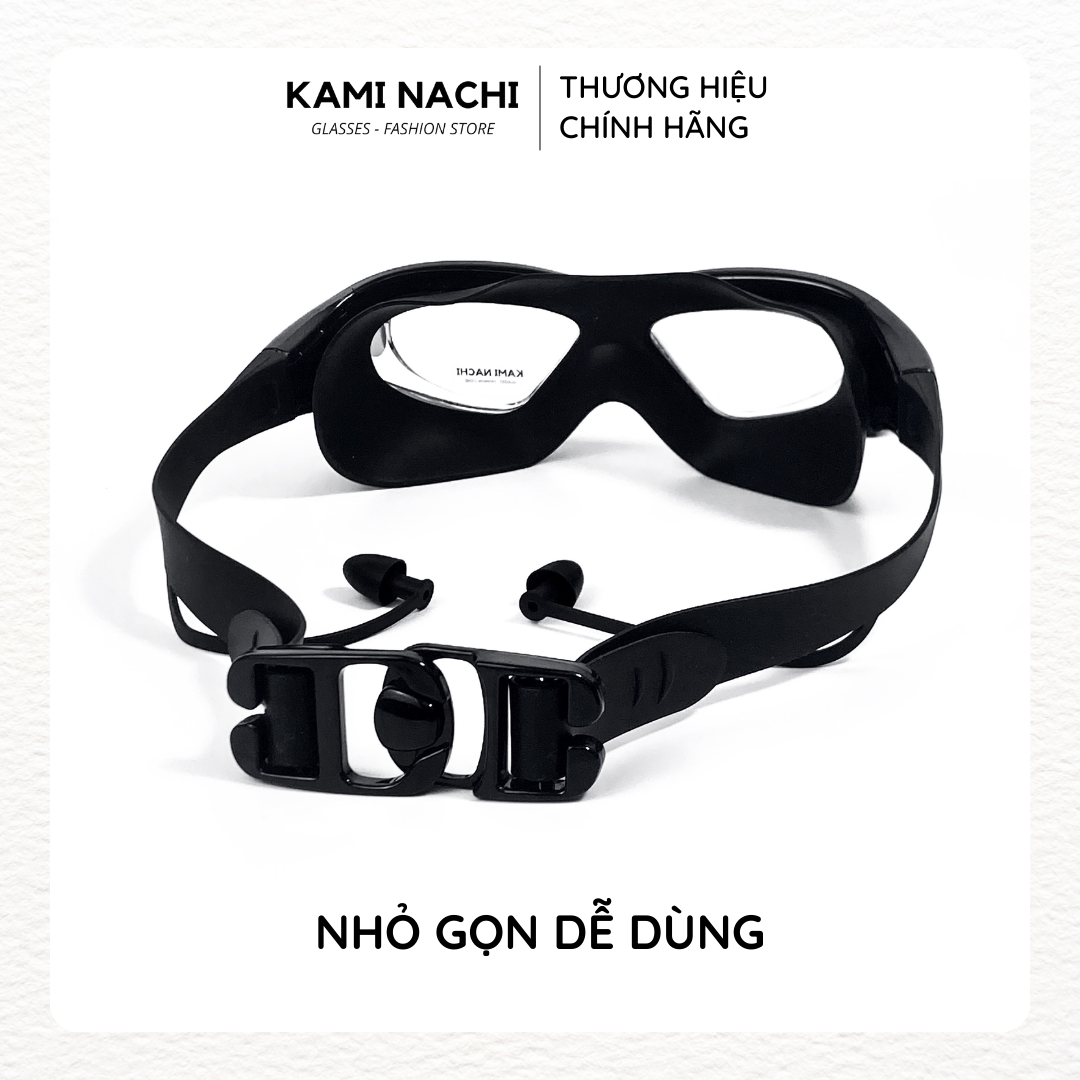Kính bơi cận nâng cấp cho người lớn có độ cận từ 2.0 đến 9.0 độ chính hãng KAMI NACHI