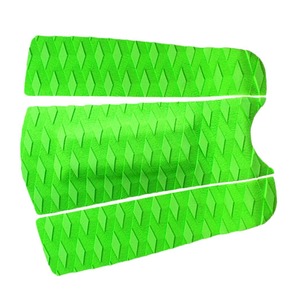 3 Pieces Premium EVA Diamond Patterned Anti-skid Surfing Traction Pad Surfboard Kiteboard Paddleboard Tail Pad Deck Grip