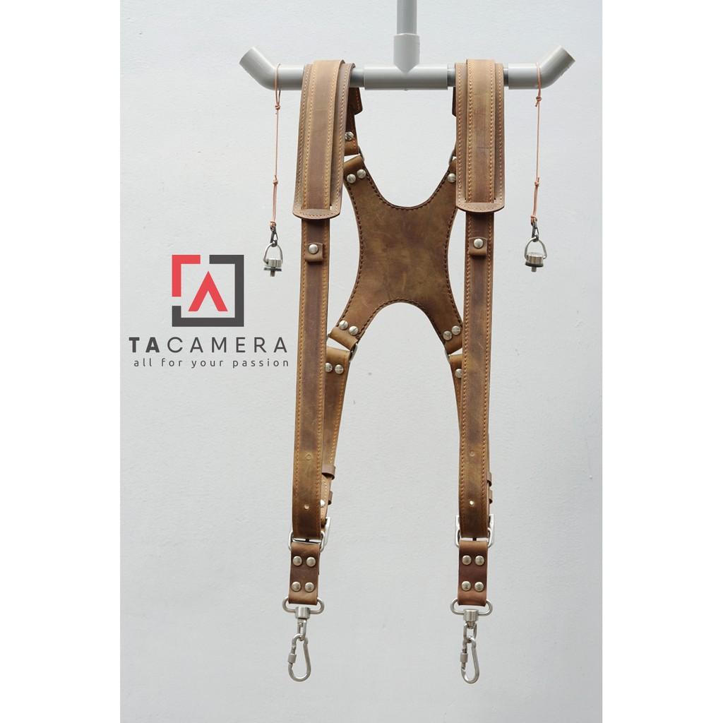 Dây Đeo 2 Máy Ảnh - Double Strap Da Bò Handmade TA5009