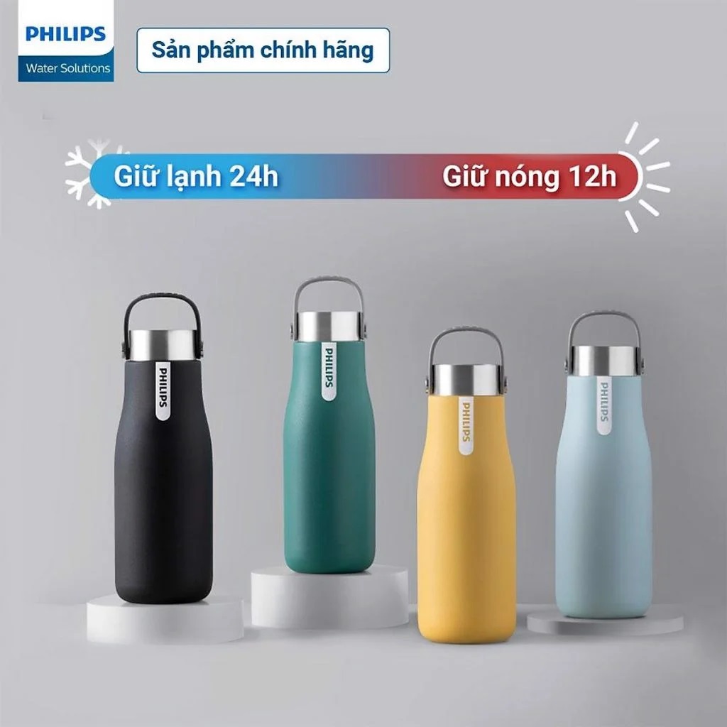 Bình giữ nhiệt thông minh UV Led Philips AWP2788GN/74 - Xanh lá