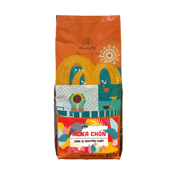 Cà Phê Gu Nguyên Chất - Moka Chồn - 500g - Phương Vy Coffee