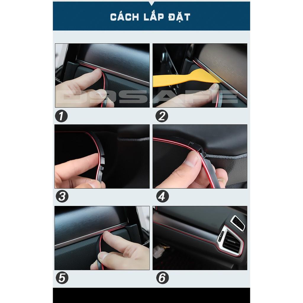 VIỀN TRANG TRÍ NỘI THẤT XE HƠI 5D, 5M CÓ GỜ TẠO MA XÁT, TÔ ĐIỂM NỘI THẤT XE