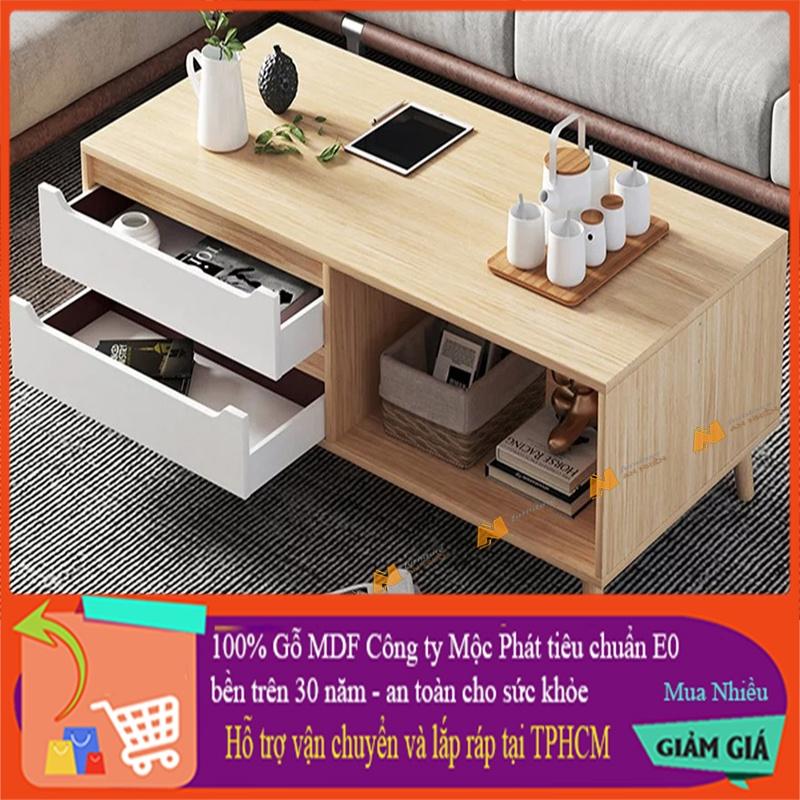 Made in VN Bàn trà phòng khách thiết kế đẹp cho gia đình gỗ mdf 17mm công ty Mộc Phát độ bền trên 30 năm AN075