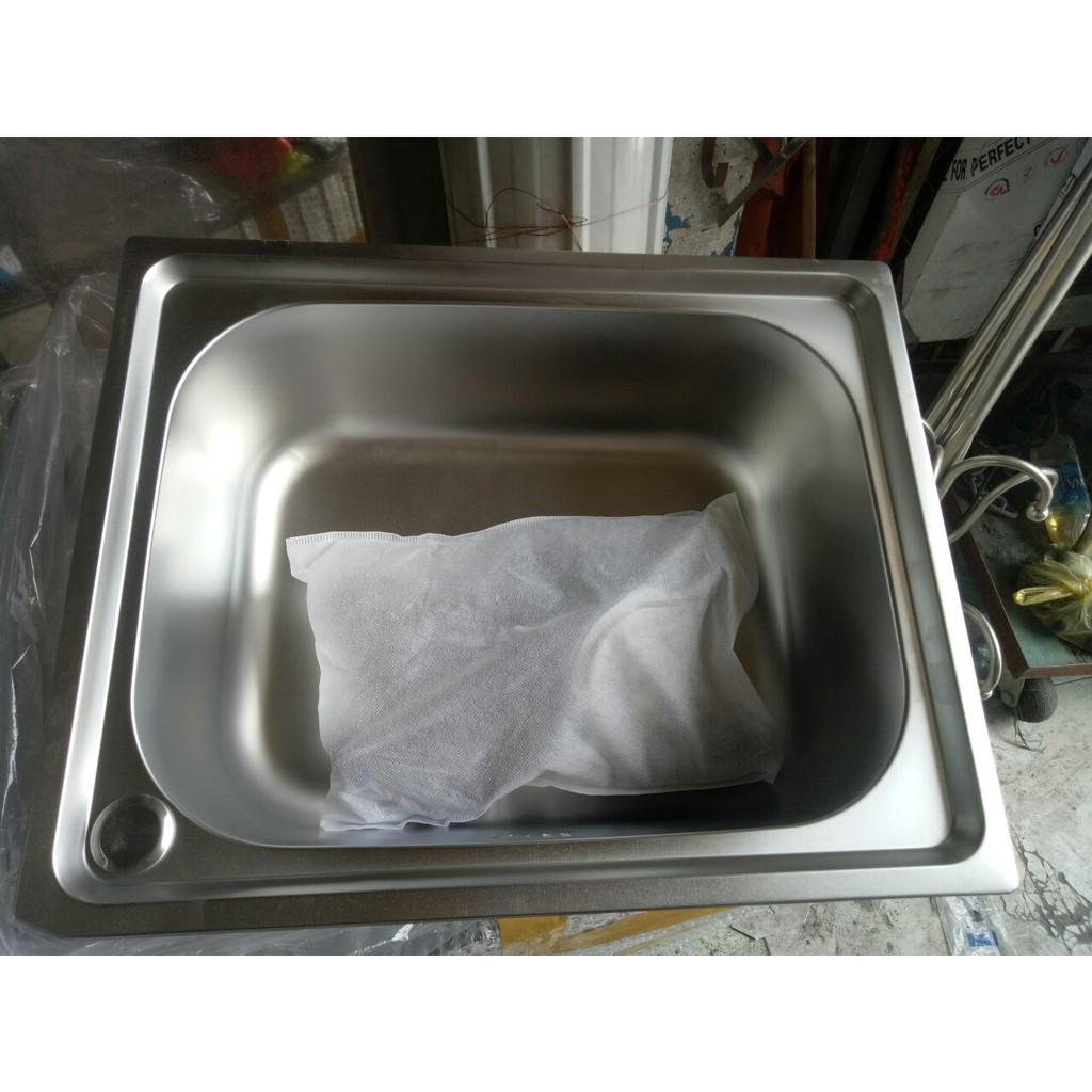 CHẬU RỬA 1 HỘC INOX CAO CẤP KT: 50 X 39 X 23 DxRxC
