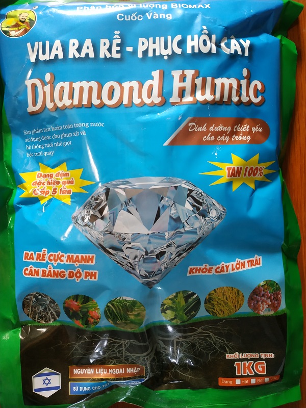 Phân bón vi lượng VUA RA RỄ - PHỤC HỒI CÂY Diamond Humic BIOMAX- gói 1 kg